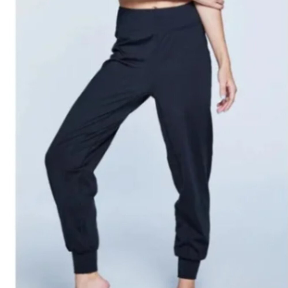 JO & JAX Black Jogger Sweatpants Zip Pockets Dance Activewear Size M